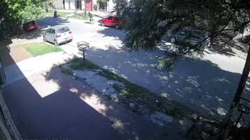 VIDEO | Con total impunidad y a plena luz del día, dos ladrones robaron la batería de un auto