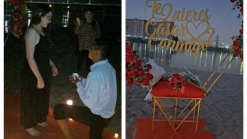 A orillas del Río Dulce: Entre flores y velas, un joven le propuso matrimonio a su novia