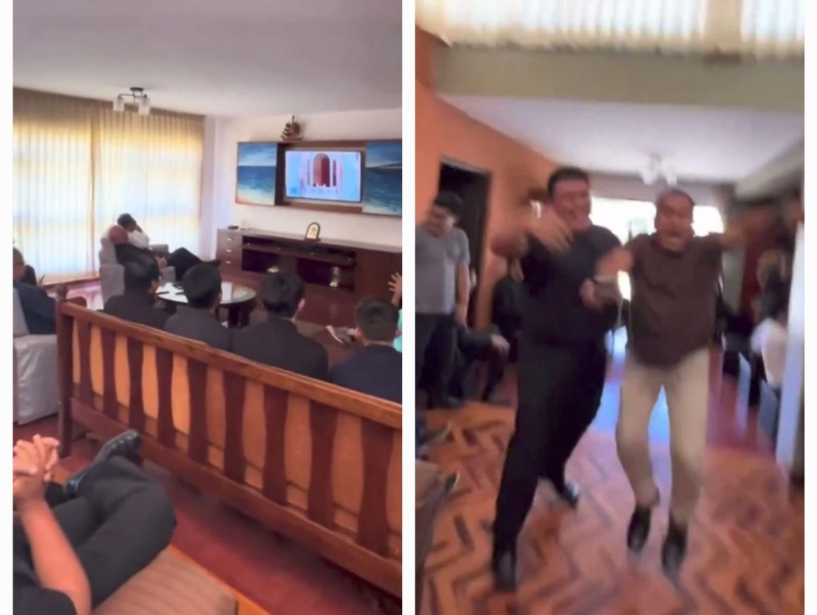 El momento en que el Seminario de la Diócesis de Chiclayo se enteraba de la designación del Papa León XIV