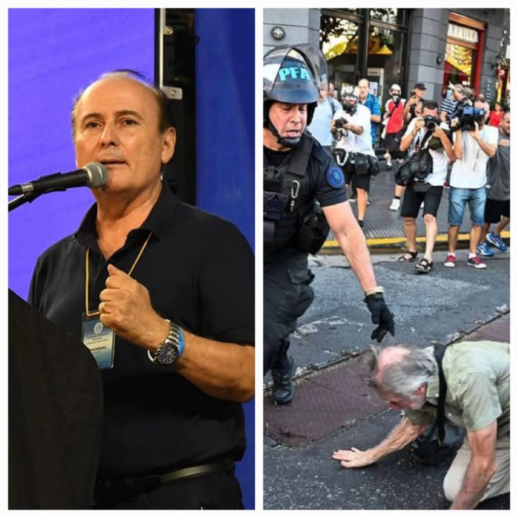 El senador Montenegro repudió la represión a jubilados y curas