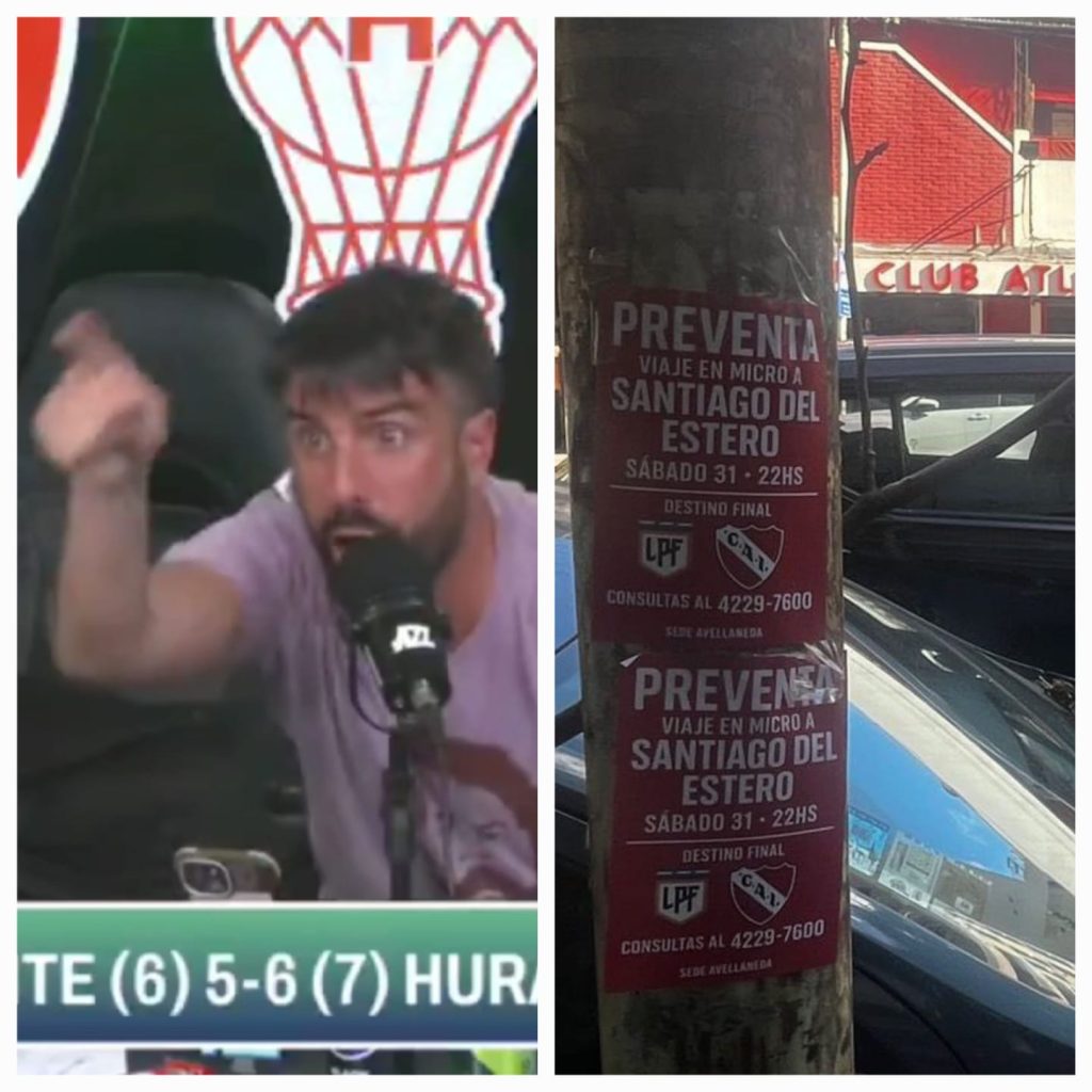 Desaforado festejo de Azzaro y burla a los hinchas de Independiente que ya sacaban boleto a Santiago del Estero