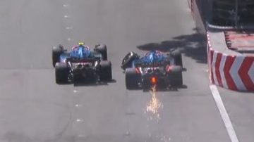 GP de Mónaco: Casi chocan a Colapinto