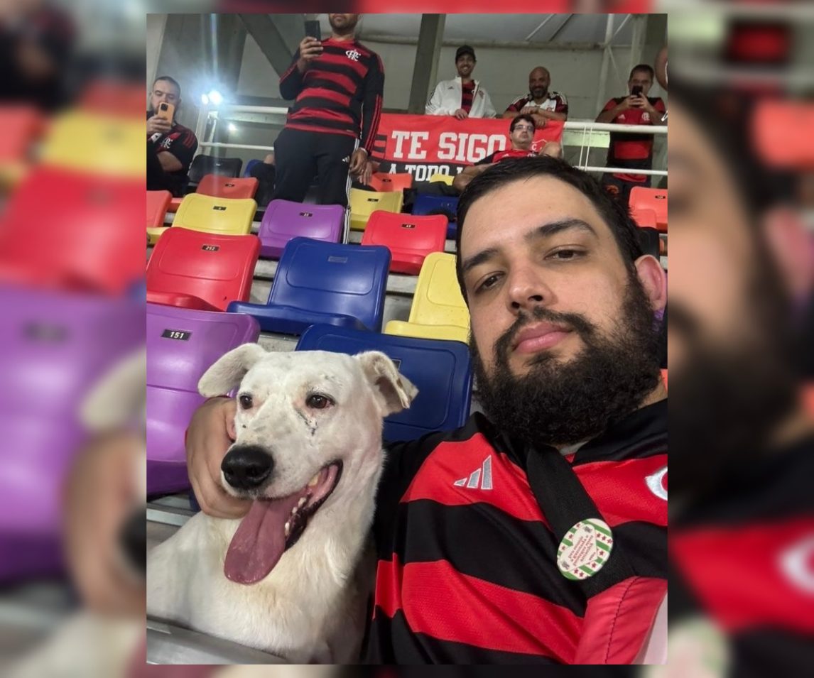 Hinchas de Flamengo adoptaron a un perro durante su viaje a Santiago del Estero