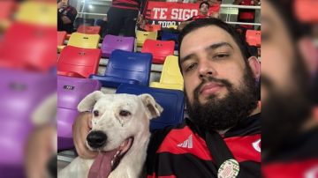 Hinchas de Flamengo adoptaron a un perro durante su viaje a Santiago del Estero