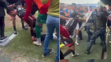 Video: jugadores de Patronato a las piñas con la Policía en el partido ante Almagro