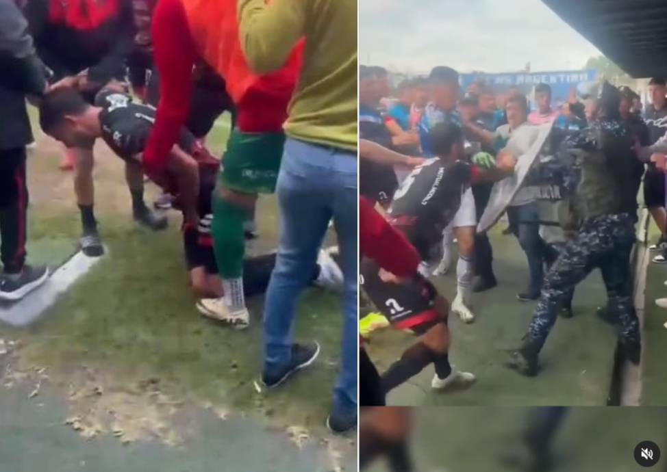 Video: jugadores de Patronato a las piñas con la Policía en el partido ante Almagro
