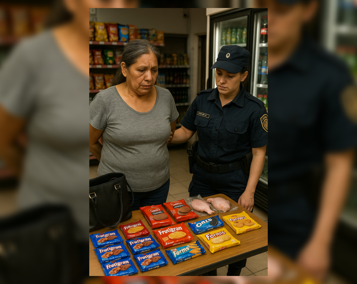 Detuvieron a mujer que quiso llevarse mercadería sin pagar en un supermercado