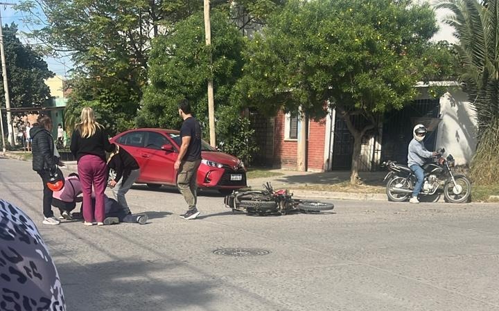 Un motociclista resultó herido en un accidente de tránsito en La Banda