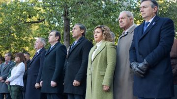 Zamora y Fuentes homenajearon a Manuel Belgrano en el Día de la Bandera