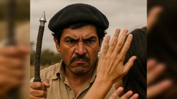 Discutió con su hijastra y la castigó con un rebenque con punta metálica