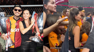 Incómodo momento de la China Suárez y sus hijos durante los festejos del Galatasaray en Turquía