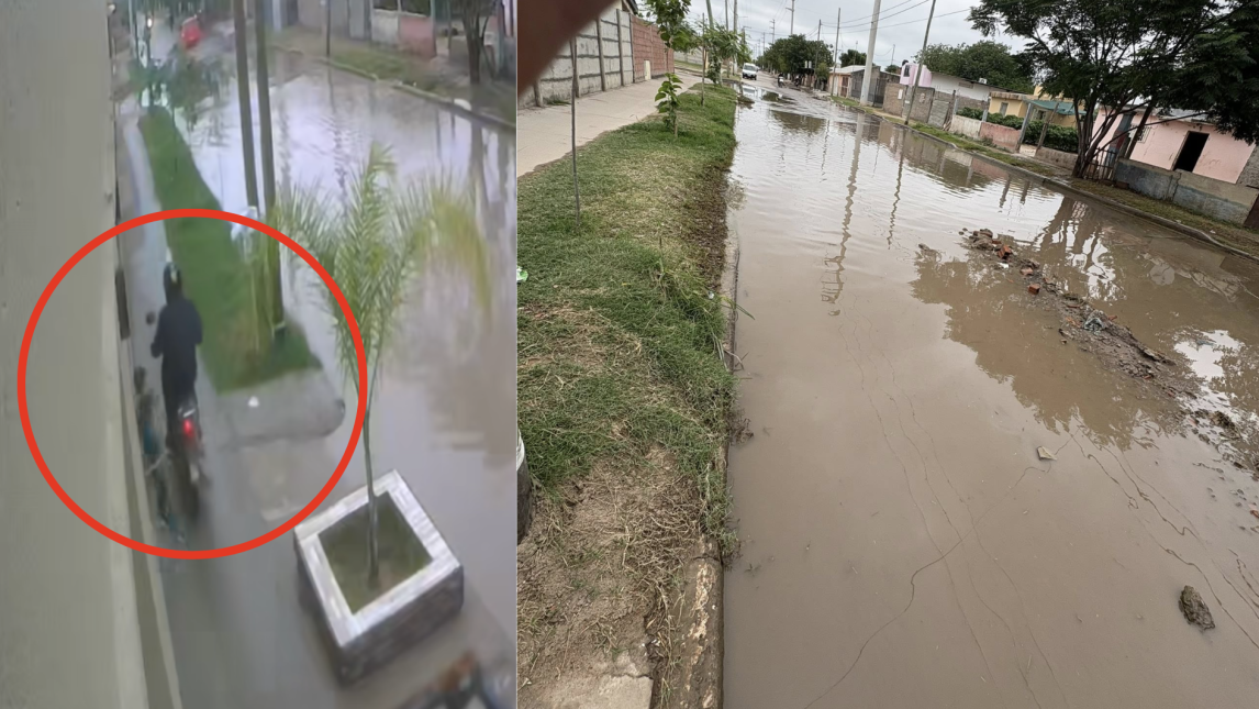 El calvario de una madre del barrio René Favaloro por una calle mal arreglada: aguas servidas y peligrosas maniobras para circular