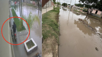 El calvario de una madre del barrio René Favaloro por una calle mal arreglada: aguas servidas y peligrosas maniobras para circular