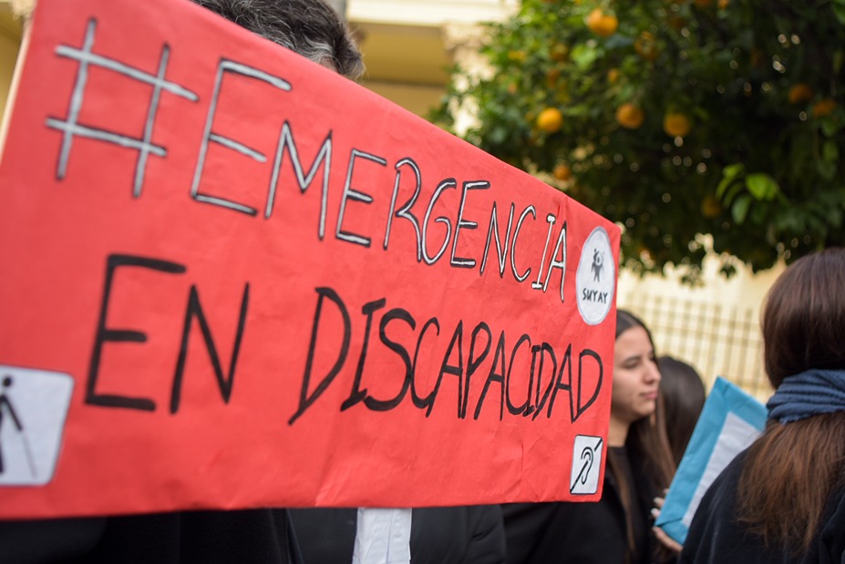 Agrupaciones se movilizarán mañana contra del veto a la Ley de Emergencia en Discapacidad