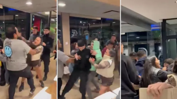 VIDEO | Violenta pelea en McDonald’s entre jóvenes que recién salían de un boliche