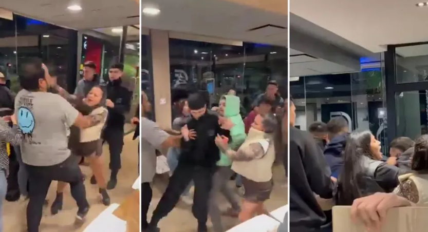 VIDEO | Violenta pelea en McDonald’s entre jóvenes que recién salían de un boliche