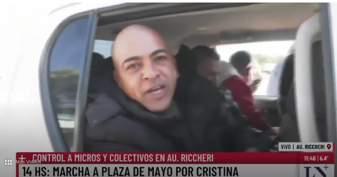 Iba a la marcha de apoyo a CFK, amenazó a Milei en una entrevista en vivo y quedó detenido