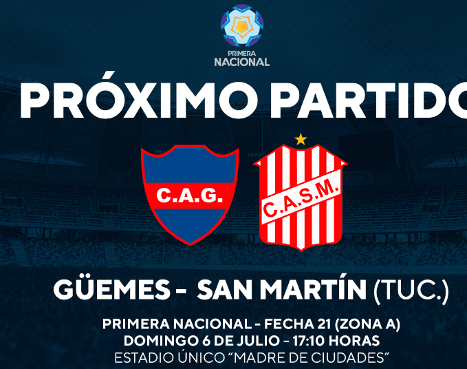 Arrancó la venta de entradas para Güemes vs. San Martín de Tucumán