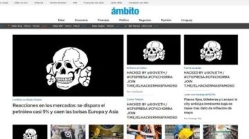 Hackearon la web de Ámbito: “#CFKCHORRA”