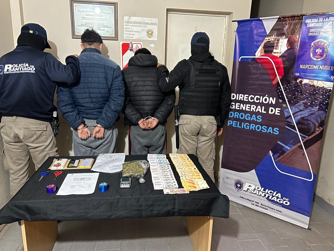 Narcomenudeo en Nueva Esperanza: detienen a dos “dealers” y secuestran numerosos elementos