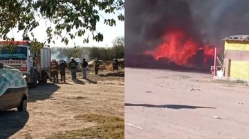 Voraz incendio de camiones sobre la ruta 157