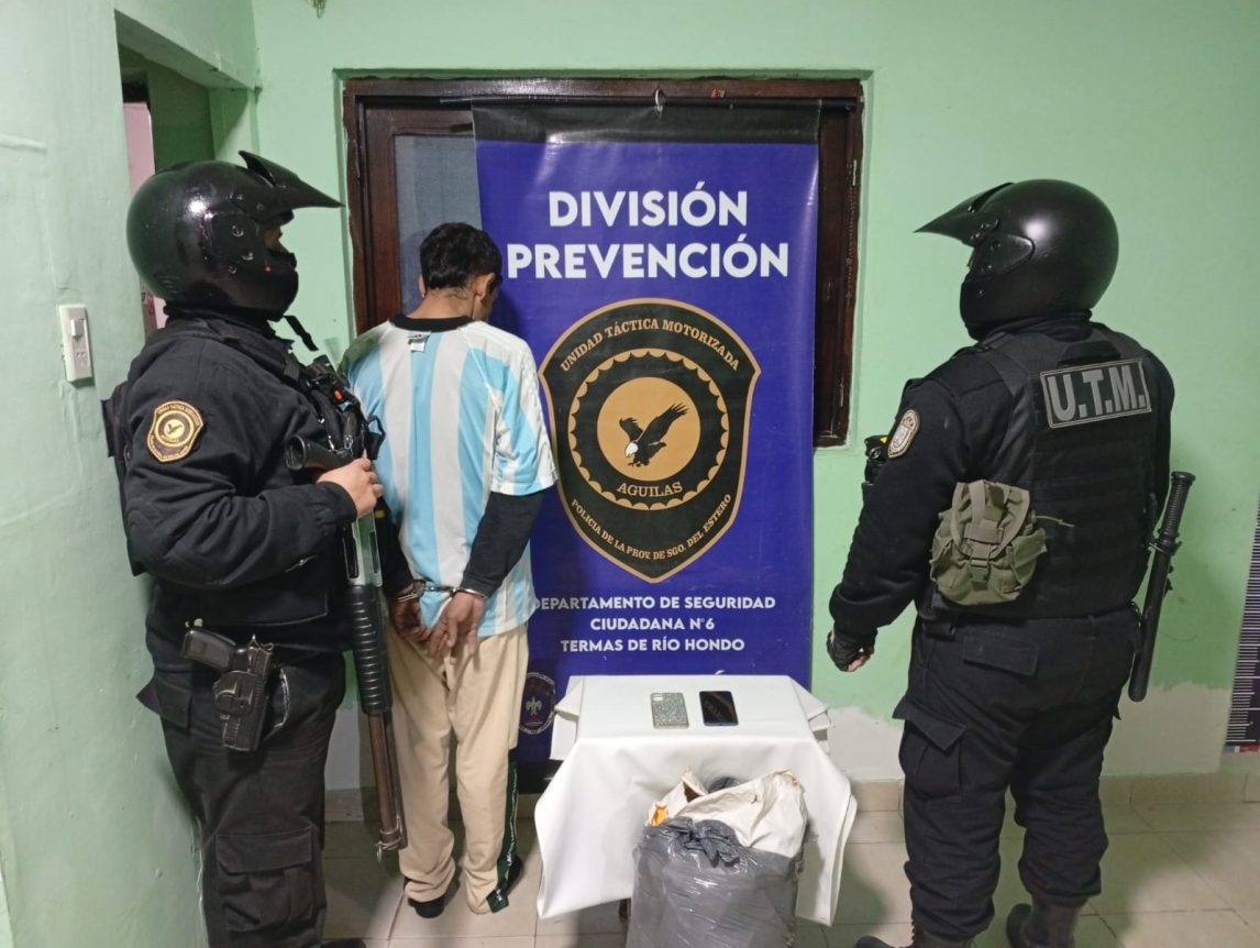 Capturan a un hombre que robó un teléfono desde un local comercial en Las Termas
