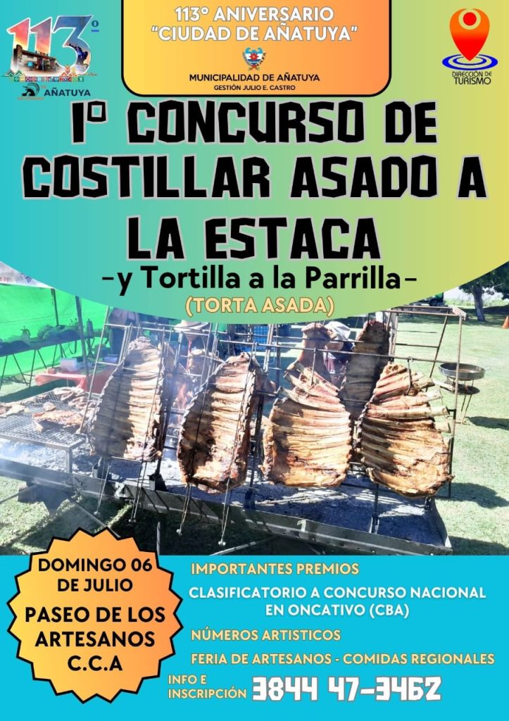 Añatuya se prepara para el 1º Concurso de Costillar Asado a la Estaca y Tortilla a la Parrilla
