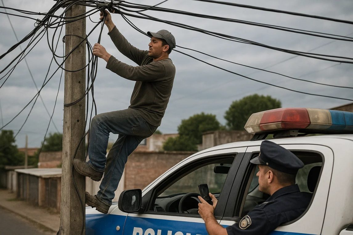 Cayó “Solcito” en pleno robo de cables en Las Termas: lo atraparon infraganti