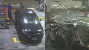 Video: explotó el tubo de GNC de un auto en un estación de servicios de Brasil