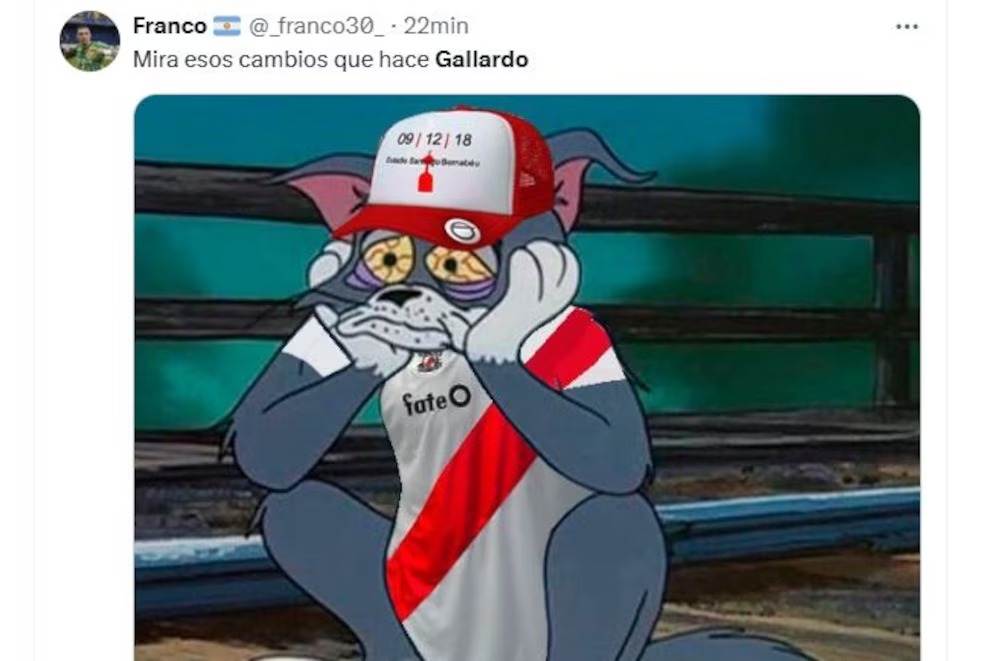 Quedó afuera River y hubo desquite con lluvia de memes