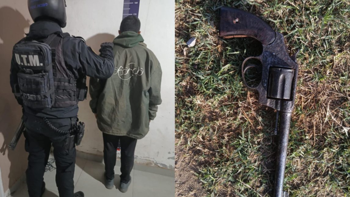 Detienen a “Pecoso” en La Banda: circulaba en moto, portando un revólver en la cintura