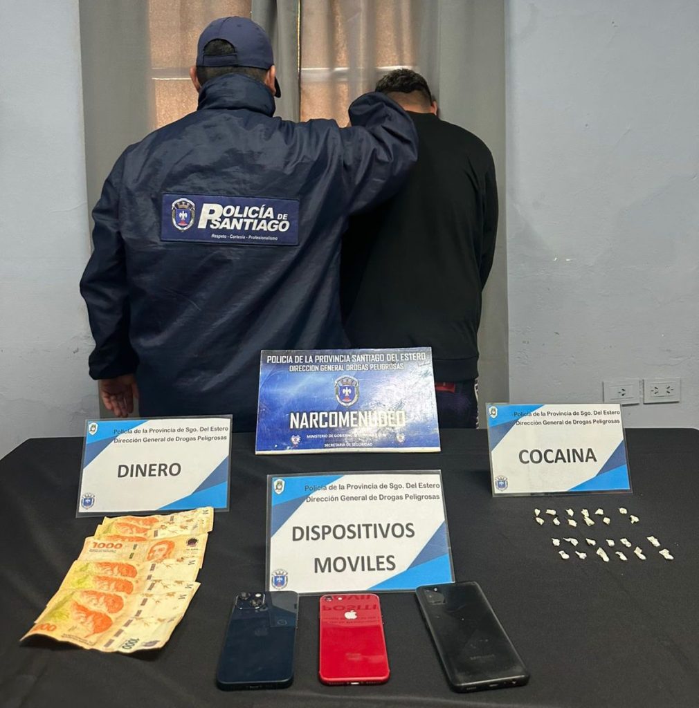 Detuvieron a un joven que vendía cocaína con su novia en Termas de Río Hondo