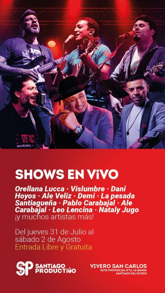 Orellana Lucca, Vislumbre y Nataly Jugo entre los grandes artistas que estarán en la Expo Santiago Productivo