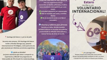 Un puente entre culturas: llega a Santiago del Estero Nicolás Ostrega, voluntario de intercambio de YFU Bélgica