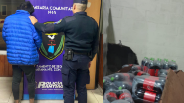 Hizo un boquete, separó todo lo que se quería robar y la policía lo atrapó justo antes de huir