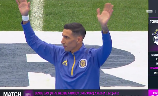 El corazón en casa: Di María volvió al “Gigante de Arroyito” y emocionó a todo Rosario