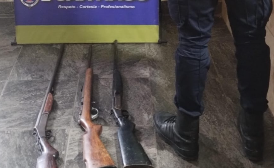 Allanamientos simultáneos en Ojo de Agua permitieron secuestrar armas de fuego