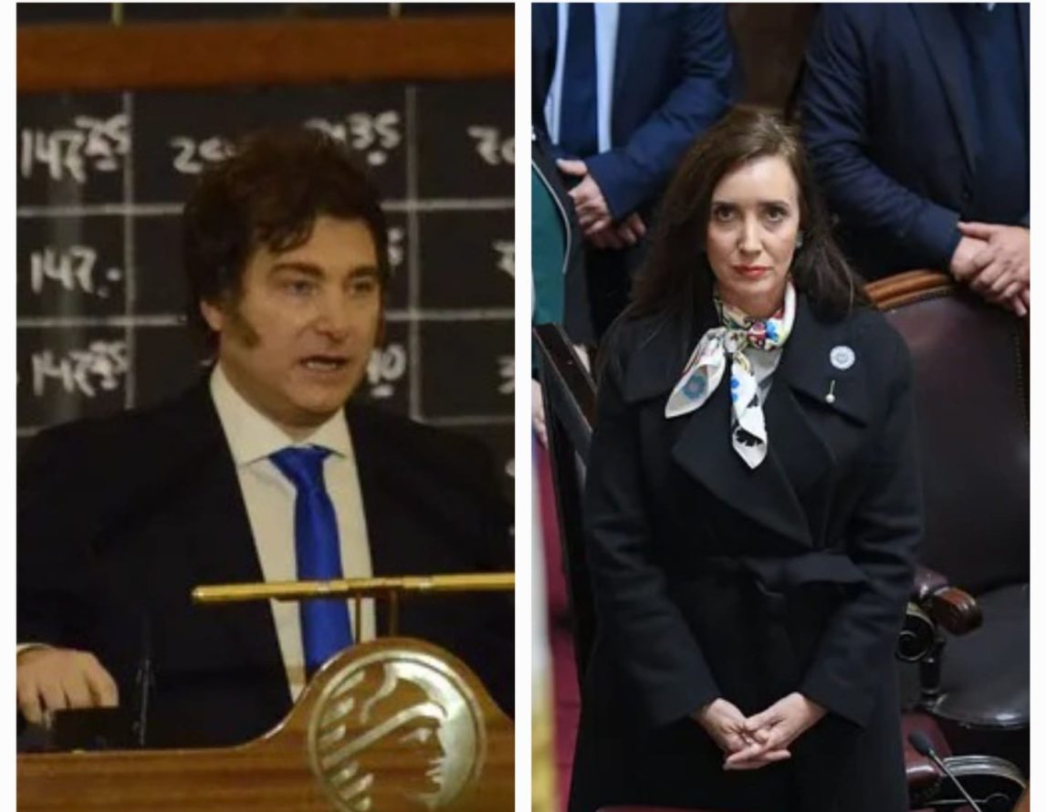 En pleno discurso, Milei tildó de “traidora” a Victoria Villarruel