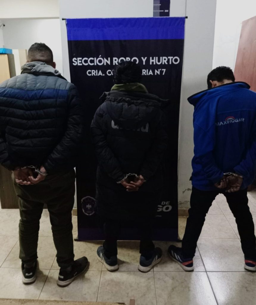 Detenidos y bienes recuperados en el barrio Almirante Brown