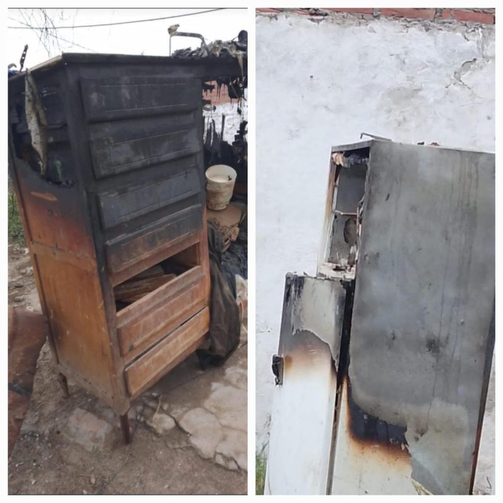 Voraz incendio consumió el interior de una vivienda en Las Termas