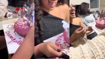 “No me quemé”: Le regaló una torta con las caras de todos sus ex a su amiga y se volvió viral