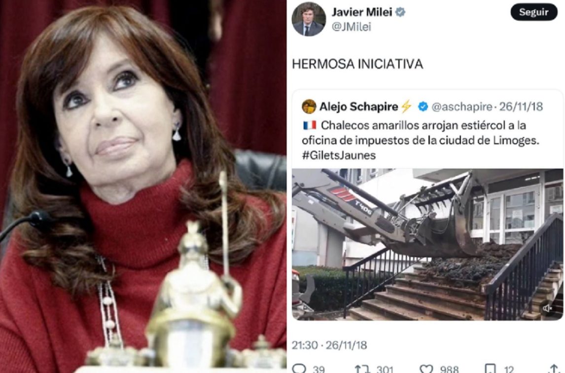 El carpetazo de Cristina a Milei tras la detención de militantes de La Cámpora: “Te van a meter en cana”