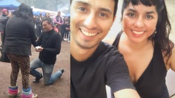 El amor está en la Feria Artesanal: Sorprendió a su novia con una propuesta inolvidable