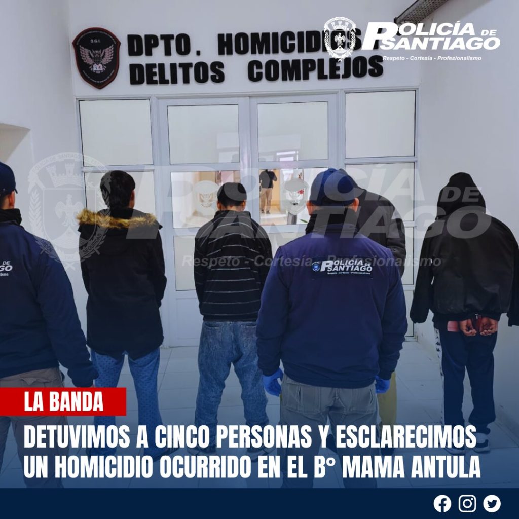 Detienen a cinco sujetos por el homicidio de Gabriel Sández en el B° Mama Antula