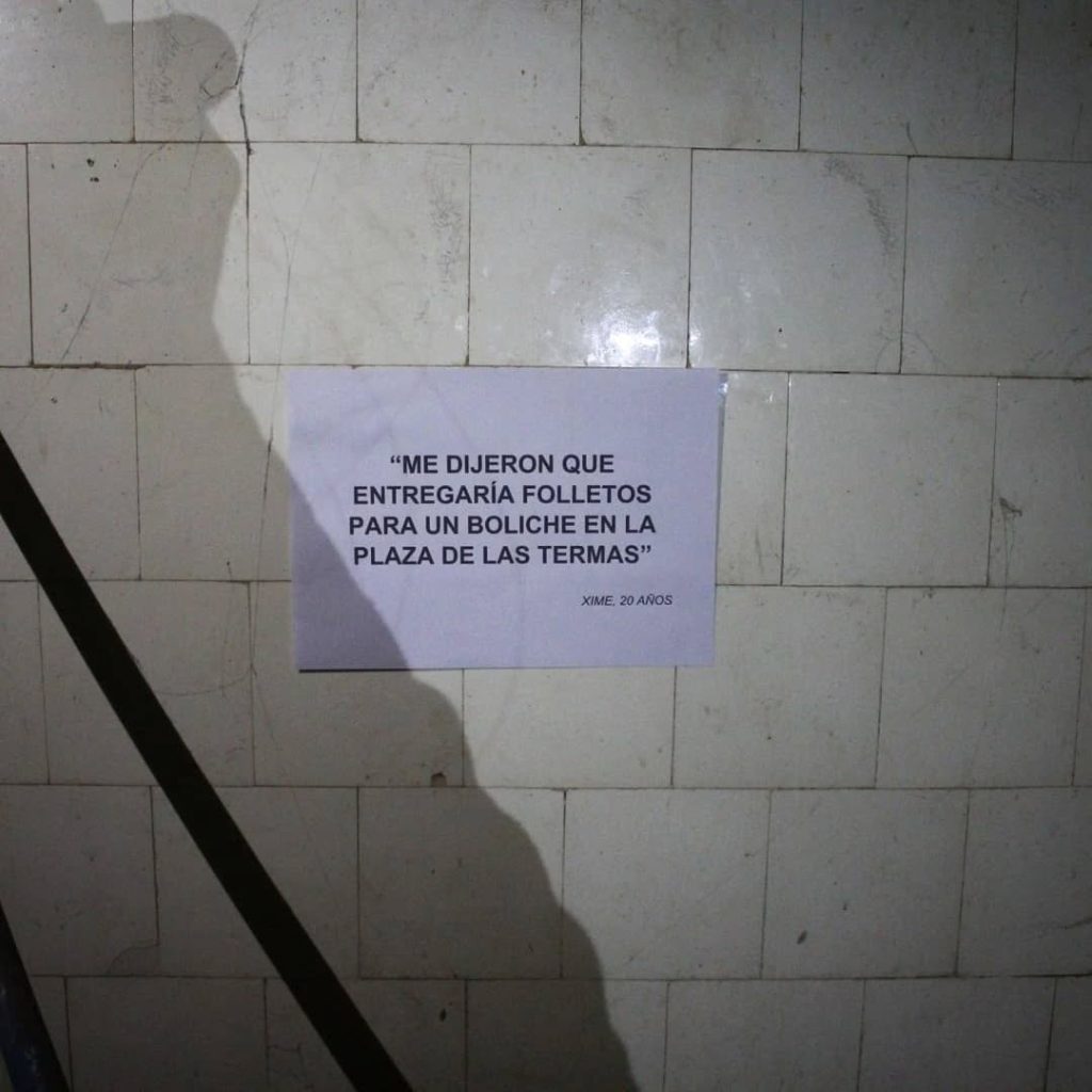 Aparecieron impactantes mensajes sobre la trata de personas en la ex terminal de Tucumán