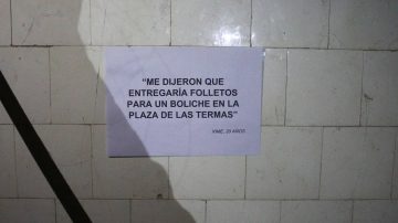 Aparecieron impactantes mensajes sobre la trata de personas en la ex terminal de Tucumán
