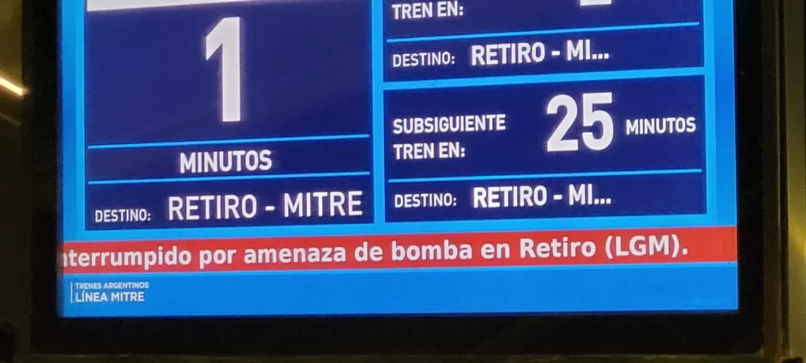 Evacuaron el edificio en la estación de Retiro por una amenaza de bomba