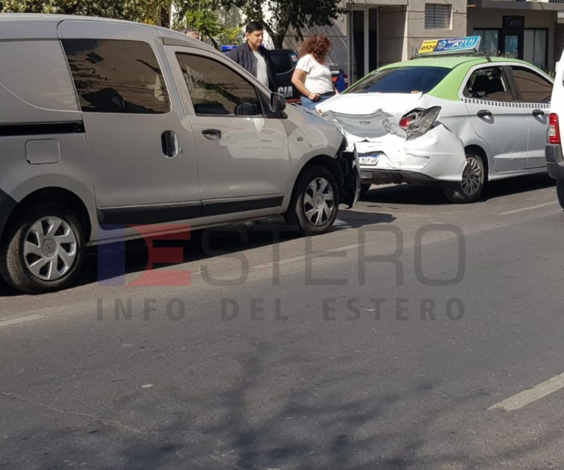 Susto: Choque en cadena alteró el tránsito en plena Av. Belgrano