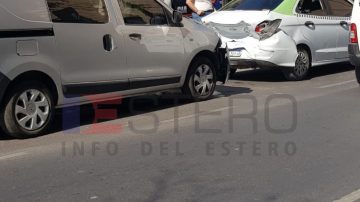 Susto: Choque en cadena alteró el tránsito en plena Av. Belgrano