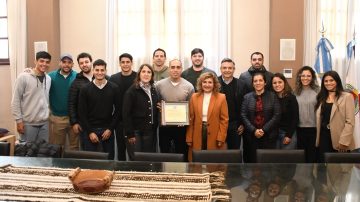 La intendente Fuentes recibió al plantel masculino de Cestoball reciente campeón en la provincia de Misiones